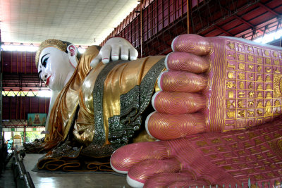 A full body view from the Buddha's feet.