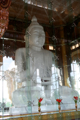 The Kyauktawgyi Pagoda is also known as the Heavy Pagoda because of the weight of the marble Buddha.