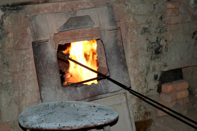 Closeup of the kiln.