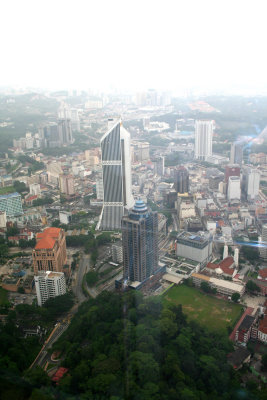 View from the observation deck of the Kuala Lumpur Tower.