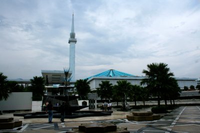 View of the Masjid Negara (National Mosque), a post modernist mosque, which was completed in 1965.
