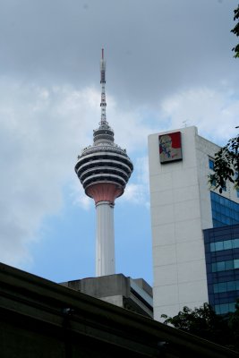 The Kuala Lumpur Tower, at 421 m, is the tallest structure in S.E. Asia, built in an Islamic architectural style.