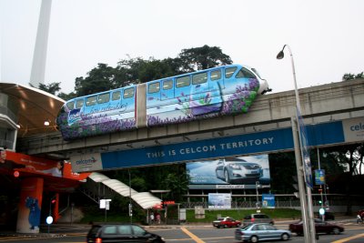 It connects Kuala Lumpur's main station (KL Sentral) with the Golden Triangle.  It is modern and fast.