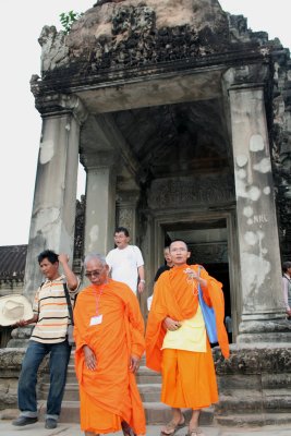 As I arrived at the entrance, these monks were leaving.
