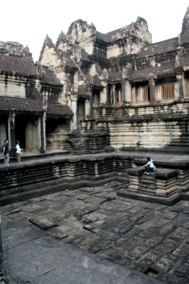 Another courtyard view inside of the Angkor Wat Temple.