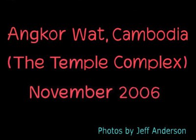 Angkor Wat (the Temple Complex) cover page.
