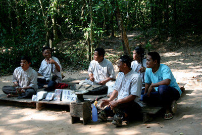 These musicians were playing at the entrance of Ta Prohm Temple.