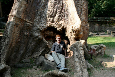 Inside the temple grounds was this tree. I decided to pose for a picture there.