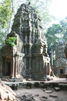 A Bayon-style tower of the temple.