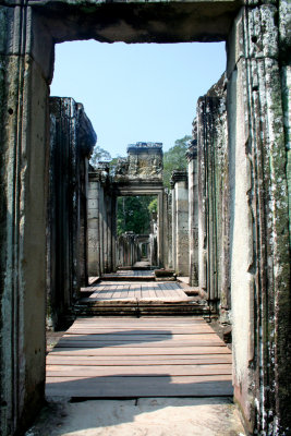 Multiple doorways inside Bayon Temple.