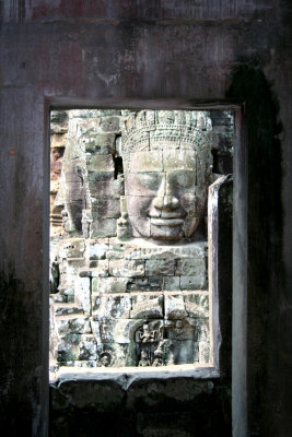 A magnificent face as seen through another doorway.