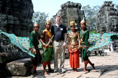 These young Cambodians in costume charged me a buck for this photo (they prefer U.S. dollars to Cambodian currency).