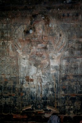 Another interior wall carving at Prasat Kravan (a Hindu goddess, perhaps).