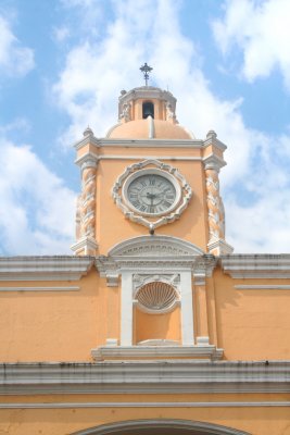 Clock tower of the Arch of Santa Catalina.