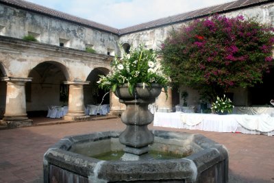 Close-up of fountain.  The nuns who lived in this convent were prohibited from having any visual contact with the outside world.