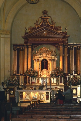 Interior view of the altar of the Cathedral of Santiago.