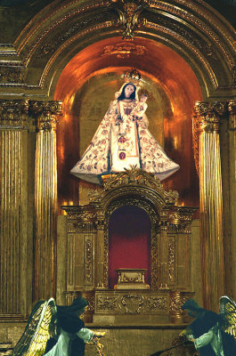 Close-up showing the altar.