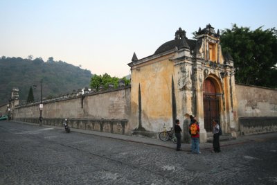 This is the corner wall of San Francisco Church, the most important religious center in Guatemala.