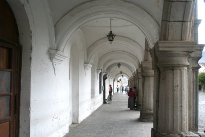I took a walk through the interior arched passageway of the Palace of the Captains-General.