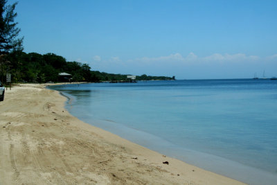 The West End beach was flawless when I was there, with white sand, blue sky and water, and it was practically deserted!