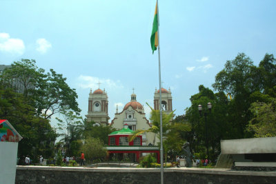 Looking in the opposite direction in Central Park towards the red gazebo and the Metropolitan Cathedral.