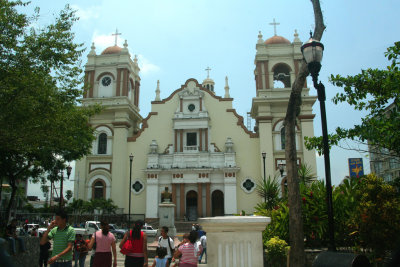 The exterior of the baroque Metropolitan Cathedral.