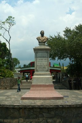 Statue of Don Manuel Bonilla in Central Park in San Pedro Sula.