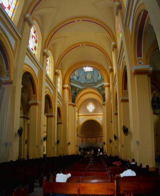 The vaulted and arched ceilings of the Metropolitan Cathedral are impressive.