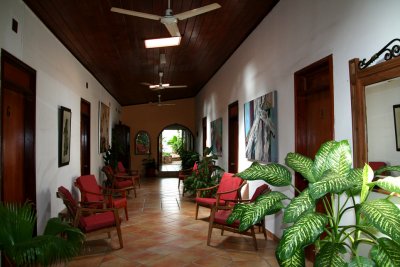Lobby of the Hotel Europeo where I stayed in Managua.