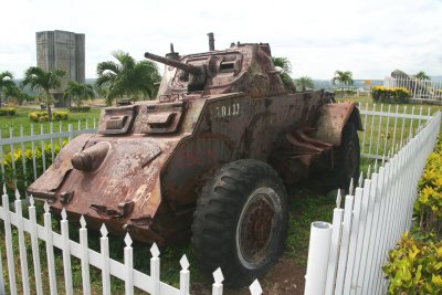 Tank given by Benito Mussolini to Anastasio Somoza in Tiscapa Park.