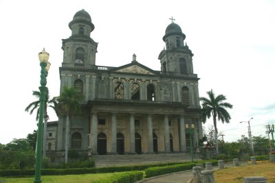 The old cathedral was partially destroyed by the 1972 Managua earthquake.
