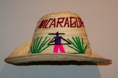 A typical straw Nicaraguan hat on display in the National Museum.