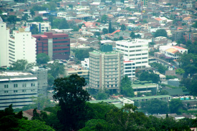 View of the Honduran Maya Hotel (where I stayed) from Parque Naciones Unidas.