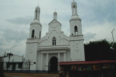 Faade of the Chapel of Suyapa, the older church built in in 1777 in honor of Suyapa, the patron saint of Honduras.