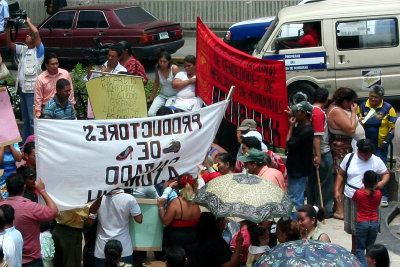 From these signs, it appears that the protestors were Honduran producers (manufacturers).