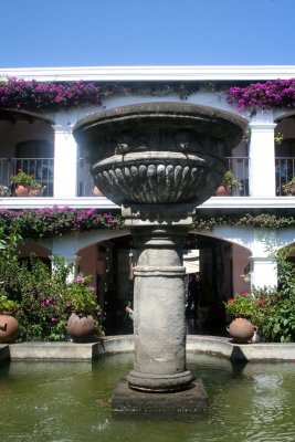 Close-up of the fountain