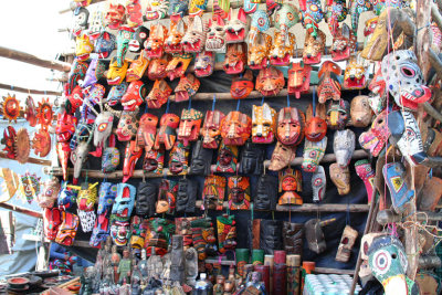 Chichicastenango is known for it's wood carved masks, which are used in traditional dances.