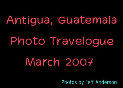 Antigua, Guatemala cover page.