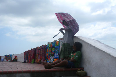 These Indians were selling their wares on the walkway that goes around the monument.