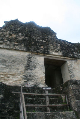 Roofcomb (window) on top of Temple II. Since there is very little space in the temples, they were mostly for religious use.