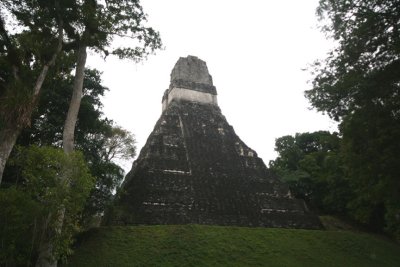 Rear view of Temple I (the Grand Jaguar Temple) as I was leaving the Great Plaza.