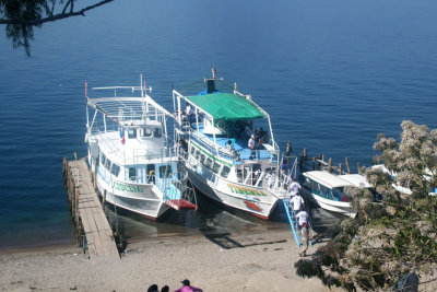 Close-up of the boats.