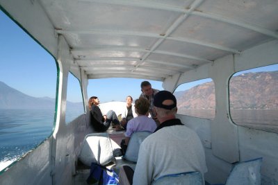 The girls in the front of the boat were catching some rays.