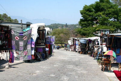 I started walking back down this slope past many of Santiago's tourist shops.