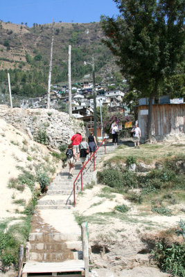 Upon arrival at San Antonio, there was another hill to climb with lots of steps to get to the cathedral.