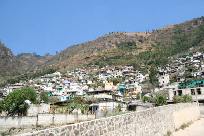 The town of San Antonio is built on the slope of the hill (or small mountain) overlooking Lake Atitln.