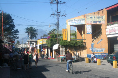 Panajachel is the largest of the many towns on the shores of Lake Atitln.  It has been overwhelmed by tourists.