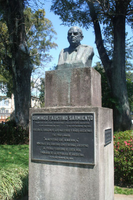 Statue of Domingo Faustino Sarmiento (1811-1888) in Morazn Park.