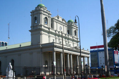 View of the neoclassical Metropolitan Cathedral which is the biggest church in San Jos.