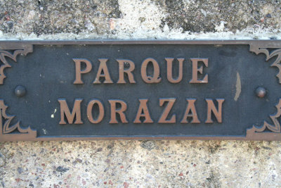 Entrance sign to Morazn Park in San Jos.